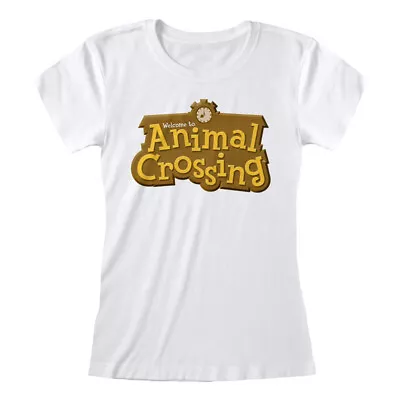 Buy Ladies Nintendo Animal Crossing 3D Logo Official Tee T-Shirt Womens • 16.56£