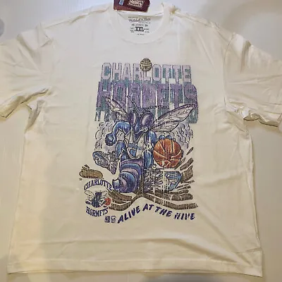 Buy Charlotte Hornets Mitchell & Ness NBA Alive In The Hive Vintage T-Shirt - White • 31.39£