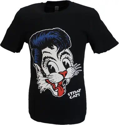 Buy Mens Officially Licensed Stray Cats Logo Retro T Shirts • 16.99£