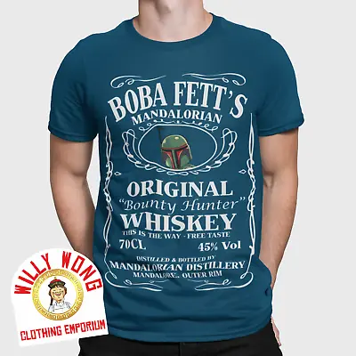 Buy Boba Fett Mandalorian T-Shirt Unisex Star Wars Whiskey Inspired Retro Classic  • 9.99£