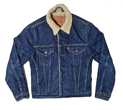 Buy Levi Levi's Sherpa Denim Trucker Jacket Small Womens Blue Jeans Levis Jacket  • 27£