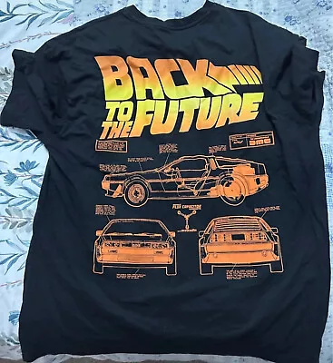Buy Back To The Future Black T Shirt XXL 2XL New Untagged • 0.99£