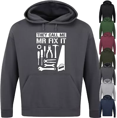 Buy THEY CALL ME MR FIX IT HOODIE DIY Handyman Tools Father's Day Gift Mens Top • 15.99£