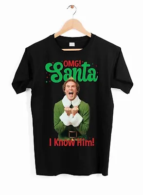 Buy OMG SANTA I Know Him Funny Christmas Tshirt Tee Tees Mends Kids • 8.50£