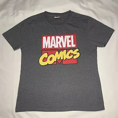 Buy Marvel Comics Logo T-Shirt Grey Size Large • 6£