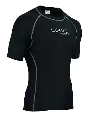 Buy Logic Men’s Half Sleeve Compression Running Base Layers Under Armour Top Gym  • 9.99£