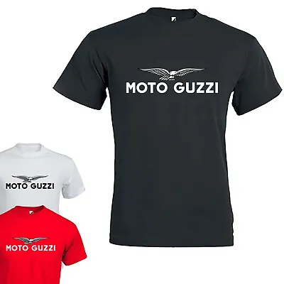 Buy T-Shirt Moto Guzzi T-Shirt Motoguzzi Black Red White Man Woman L XL • 33.89£