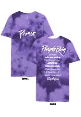 Buy Prince Purple Rain Track List Dip Dye T Shirt • 17.95£