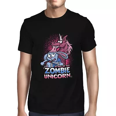 Buy 1Tee Mens Attack Of The Zombie Unicorn T-Shirt • 7.99£