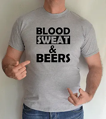 Buy Blood,sweat And Beers,fun,funny T Shirt  • 14.99£