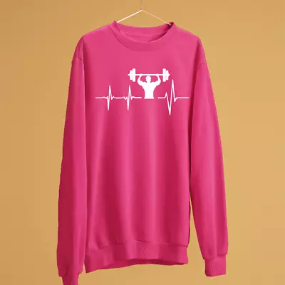 Buy Bodybuilder Heart Beat Sweatshirt Fitness Muscle Workout Gym Training Yoga Gifts • 15.99£