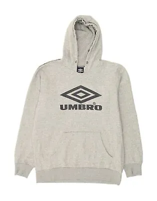Buy UMBRO Mens Graphic Hoodie Jumper XL Grey Cotton GQ09 • 19.31£