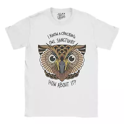 Buy Alan Partridge - I Know Of A Cracking Owl Sanctuary Tattoo T-shirt • 13.49£