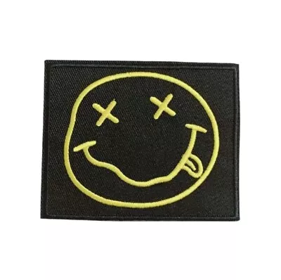 Buy Nirvana Smiley Face Rock Band Embroidered Patch Iron On Sew On Transfer • 4.40£