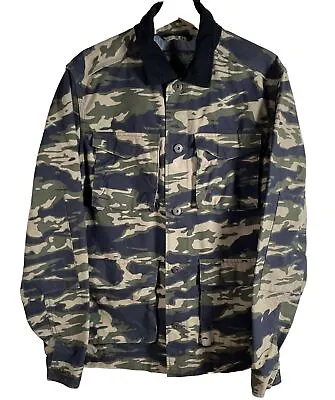 Buy Jack & Jones Mens L Camo Jacket Combat Cord Collar Military Chore Coat • 21.84£