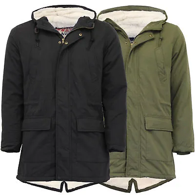 Buy Mens Jacket Tokyo Laundry Parka Coat Hooded Sherpa Lined Heavy Fish Tail Winter  • 36.99£
