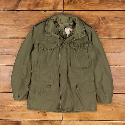 Buy Vintage Military Jacket S 80s M65 Field Cold Weather Green Zip Snap • 64.99£