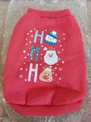 Buy Red Ho Ho Ho Design Pet Dog Christmas Jumper Top Size S BNWOT • 3£