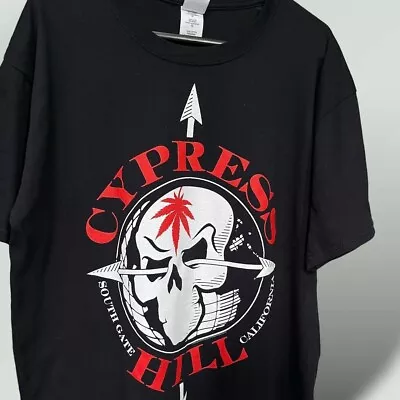 Buy Cypress Hill Skull T Shirt West Coast Hip Hop California Boom Bap Black Size L • 22.99£