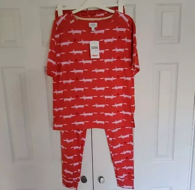 Buy NEXT Womens Scion Red Fox Short Sleeve Cotton Pyjamas SIZE MEDIUM 12 - 14 BNWT  • 21.99£