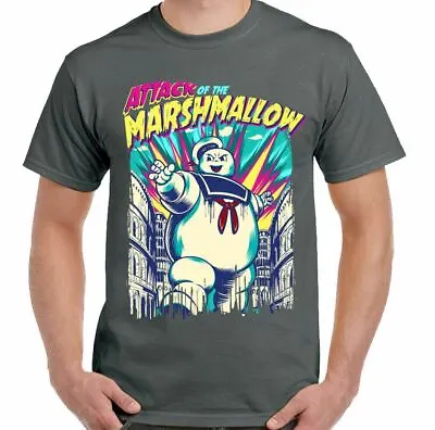 Buy STAY PUFT T-SHIRT Mens Ghostbusters Attack Of The Marshmallow Man Funny Unisex • 11£