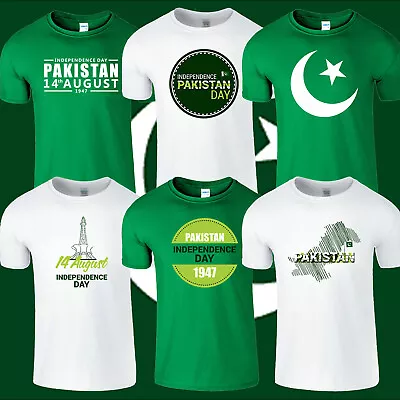 Buy Pakistan Independence Day Mens T-Shirt 14 August 2022 Celebration Kids Unisex • 10.99£