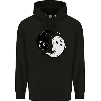 Buy Funny Halloween Ying Yang Ghosts Mens 80% Cotton Hoodie • 24.99£