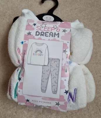 Buy Kids Childrens Warm Fleece Pyjamas . Sleepover 2 Piece Gift Set. 4-5 Years • 6.99£