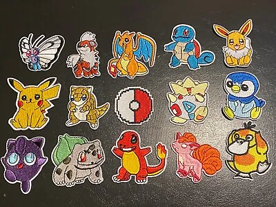 Buy Pokemon Iron On Patches - BRAND NEW - CHOOSE FROM THE LIST BELOW • 2.29£