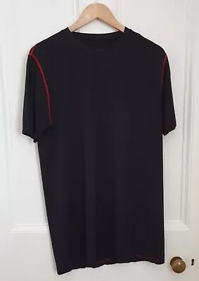 Buy Sundried Men's Large Black & Red Trim Active/Gym Lightweight Tshirt Or Baselayer • 0.99£
