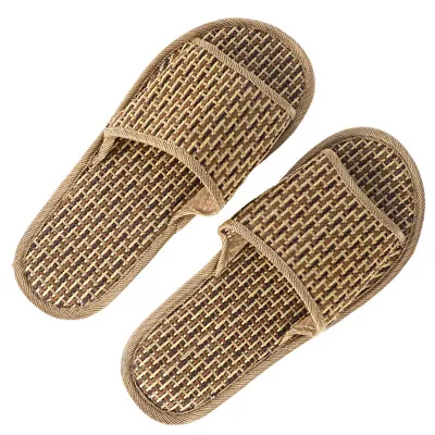 Buy Breathable Slippers Home Cool Bamboo Sandals For House Comfortable • 12.59£