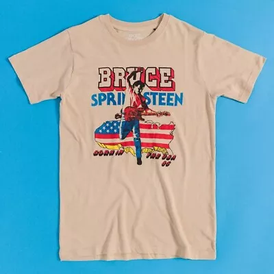 Buy Official Bruce Springsteen '85 Born In The USA Beige Tour T-Shirt • 19.99£