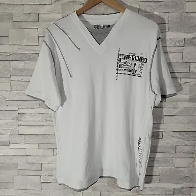 Buy Mens URBAN SPIRIT T Shirt White Large Top V Neck Cotton Jersey  • 11.30£