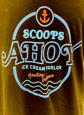 Buy Stranger Things Scoops Ahoy Ice Cream T-shirt Xl Mens T Shirt Blue 1l • 9.38£
