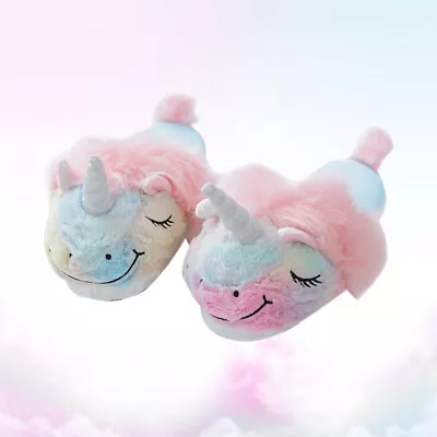 Buy  Fuzzy House Slippers Unicorn Gifts For Girls Kids Adults Winter • 14.58£