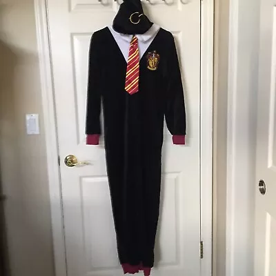 Buy Harry Potter Gryffindor Open Foot Jumpsuit Pajamas Unisex Adult Size XS • 18.87£