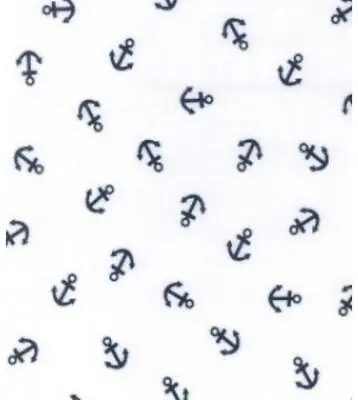 Buy Printed Polycotton Craft Fabric Material - ANCHORS ON WHITE • 1.99£