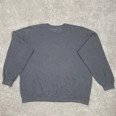 Buy Sweatshirt Mens XXL 2XL Vintage Blank Jumper Y2K Basic Plain Top Crewneck • 16.99£