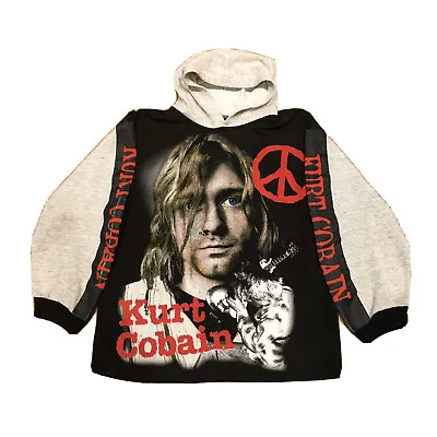 Buy Vintage 1990s NIRVANA Hoody Kurt Cobain Hoodie Sweater Rare Original 90s Size M • 295£