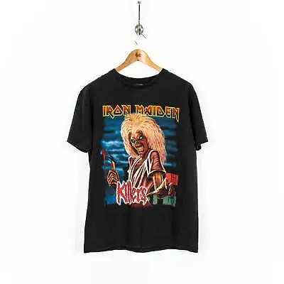 Buy Vintage Iron Maiden Killers Big Front Print Black Short Sleeve Shirt Mens M • 48.60£