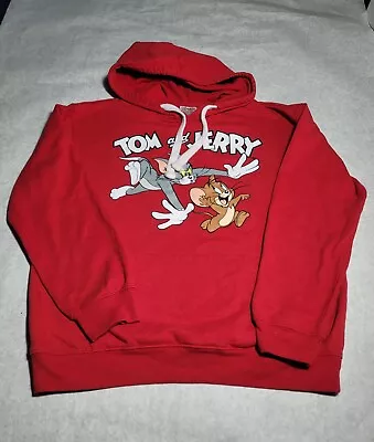 Buy Tom And Jerry Red Chase Graphic Drawstring Hoodie Junior Size Large  11-13 NICE! • 18.90£