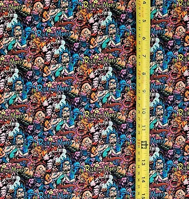 Buy Rick And Morty Collage Fabric  (half-yard Or 1-yard) • 14.46£