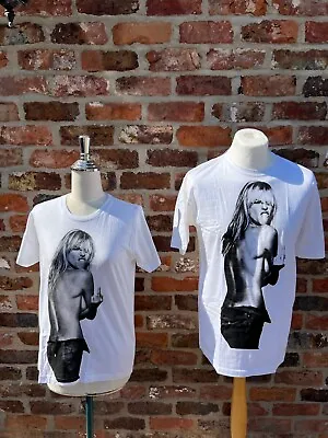 Buy Kate Moss Heidi Middle Finger White Fashion Icon T-shirt Slim Unisex S,M,L,XL • 6.99£
