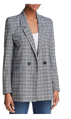 Buy ANINE BING NWOT Madeleine Plaid Blazer In Grey Blue Size XS • 289.54£