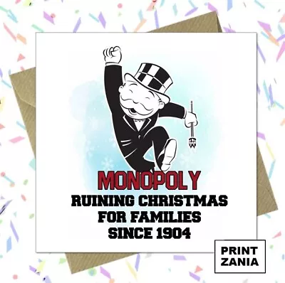 Buy Funny Monopoly Christmas Jumper Card Humour Rude Son Daughter Mum Dad Friend ZHE • 2.99£