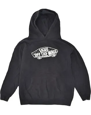 Buy VANS Boys Graphic Hoodie Jumper 13-14 Years Large  Navy Blue Cotton AI90 • 10.16£