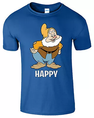 Buy Seven 7 Dwarfs Snow White Happy Christmas Costumes Bashful Dopey Funny T-Shirt • 10.49£