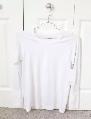 Buy Lululemon Swiftly Tech Long-Sleeve Shirt 2.0  Size 12 White NWT • 53.03£