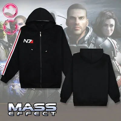 Buy New Mass Effect John·Shepard N7 Cosplay Jacket Costume Coat Hoodie Cotton • 40.79£