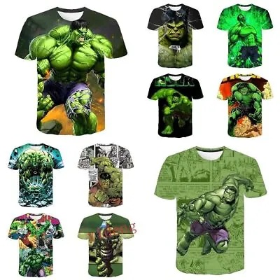 Buy Marvel The Hulk T-shirt Adult Kids 3D Short Sleeve Casual Tshirts Tee Top Gift • 6.70£